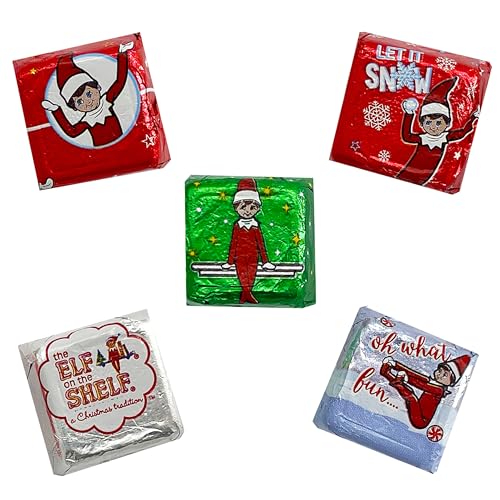 FRUIDLES CHRISTMAS ELF ON THE SHELF, MILK CHOCOLATE, PARTY BAG FILLERS, INDIVIDUALLY WRAPPED FOILS IN GIFT-BOX (2 POUNDS) 2 PACK