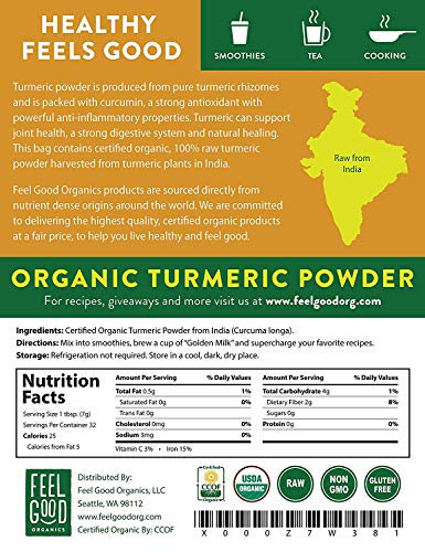 2 Organic+Turmeric+Powder+Resealable+Curcumin