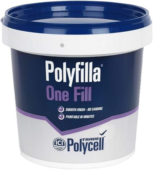 Polycell Trade Polyfilla One Fill Tub White 1Ltr Amazon.co.uk DIY & Tools