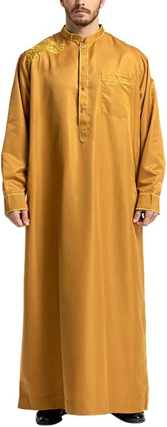 Amazon イスラム教徒 メンズ服 フォーマル ドレス ドバイローブ 中東カフタンドバイ アラビア語カフタンドレス ファッション 上品 クラシック アラブロングシャツ 新入荷 Zhhlaixing Tシャツ カットソー 通販