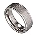 7mm Hammered Titanium Wedding Ring Recessed Edges Comfort Fit Band