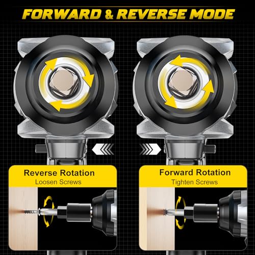 DIYtoolifz 1/2 inch Impact Wrench 1000Ft-lbs(1360N.m) Compatible with DeWalt 20v, Cordless High Torque 1/2'' Impact Driver with 4-Modes, LED Light, Brushless Impact Gun Car/Truck/Mower(Bare Tool)