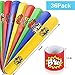 POKONBOY Slap Bracelets for Kids - 36 Pack Slap Bracelets Birthday Party Favors Supplies Carnival Prizes Christmas (Storage Bag Included)
