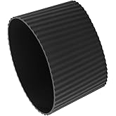 uxcell Silicone Nonslip Glass Bottle Mug Cup Sleeve Protector Cover Black