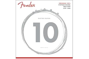 Fender Original 150 Electric Guitar Strings, Pure Nickel Wound, Ball End, 150R .010-.046