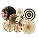 zilue Party Hanging Paper Fans Decoration Set for Wedding Birthday Party Mother's Day Round Events Accessories Set of 8
