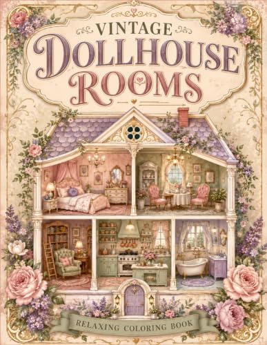 Amazon.com: Antique Dollhouse Coloring: Enchanting Miniature