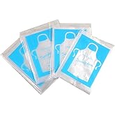 25 Pcs Disposable Aprons Clear Plastic Aprons Adult Painting Aprons for Painting Cooking Baking Eating Teaching, 37 x 24 Inch