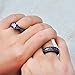 JunXin® European Style Purple Amethyst Two Pieces Black Couple Rings for Women Mens(Women Sz5-10,Men Sz5-12)
