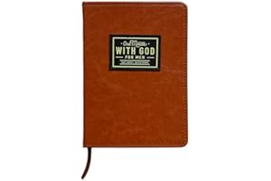 One minute WITH GOD for men, 365 days of daily prayer brown book, Bible prayer tracking diary