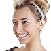 Hipsy Women's Adjustable NO SLIP Bling Glitter Headband Mixed 3pk (Silver)