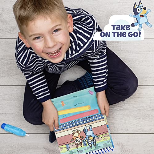 Bluey Aqua Art, Includes 4 Reusable Pages of Water Art & Water Pen