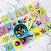 Youngever 80 Disposable Placemats Table Topper, Extra Sticky (4 Sides) Adhesive Peel and Stick Strip Disposable Mats for Kids Toddlers Baby Children, 18 Inch x 12 Inch Kids Safe (Alphabet)