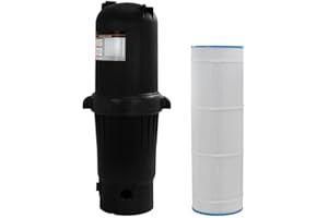 XtremepowerUS 200 sq/ft Pool Cartridge Filter for In-Ground Swimming Pool and Spa Pool Filter System for Pools Up to 72,000 Gallons, Black