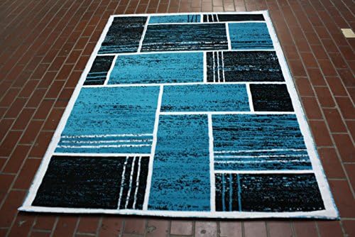 RT6005 BCF Modern Design Area Rug (8X11, Turquoise)