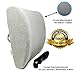 Trusted XL Back Lumbar Support Pillow - Won't Flatten 100% Pure Memory Foam - Posture Cushion Pain Relief for Office, Car, Home, Travel - Removable Attach Anywhere Extendable Straps (Gray)