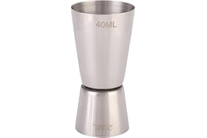 Double Cocktail Jigger 304 Stainless Steel Measuring Cup for Bar Hotel Cafe KTV (190x95x20cm)