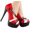 SHOW-STORY-Women-Red-Black-White-Cross-Over-Strappy-Platform-Stiletto-Heel-Dress-PumpsLF80867