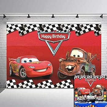 Amazon Com Racing Cars Cartoon Red Theme Photography Backdrops