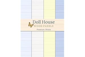 Dollhouse Wallpaper: Pastel Wood Panels, Cut & Paste Craft Miniature 1:12 Scale Wall Papers For Doll Houses, Model Homes and 