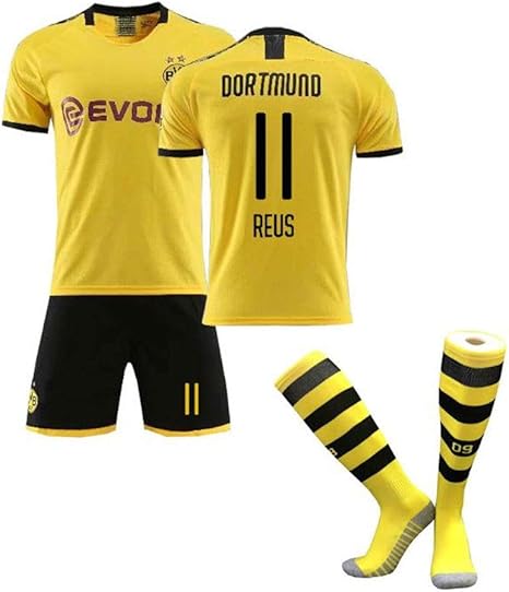 Amazon Co Jp サッカーウェア 子供 大人用 背番号11 ドルトムントホームサッカージャージ 通気性 サッカーウェア 通気性 黄tシャツ黒半ズボン Size Xx Large ホーム キッチン