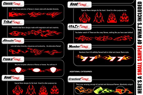 Flames Clipart-Vinyl Cutter Plotter Images-Vector Clip Art Graphics CD-ROM