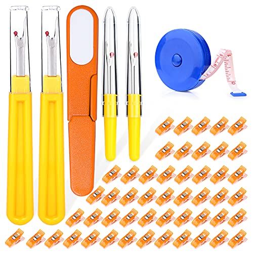 LUNARM 56Pcs Sewing Seam Ripper Kit, Sewing Tool Kit Include 2 Big and