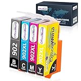 OfficeWorld Compatible Ink Cartridge Replacement for HP 902 902XL Works with HP OfficeJet Pro 6978 6968 6962 6958 6970 6960 6979 6950 6954 6975 6951 (Black Cyan Magenta Yellow, 4-Pack)