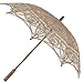 The 1 For U Women's Victorian Lace Parasol Ecru/Light Beige