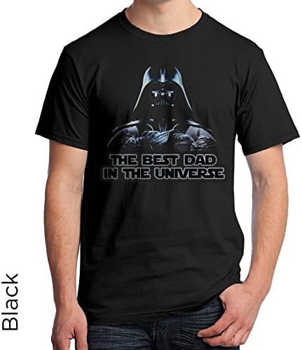 Father's Day T-Shirt Darth Vader Best Dad In the Universe 155 (Large, Black)