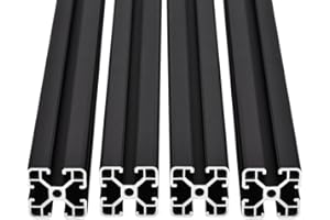 IXGNIJ 4PCS T Slot 4040 Aluminum Extrusion Profile 19.7'',European Standard Anodized Linear Rail for 3D Printer Parts and CNC DIY 500mm Black(19.7inch)