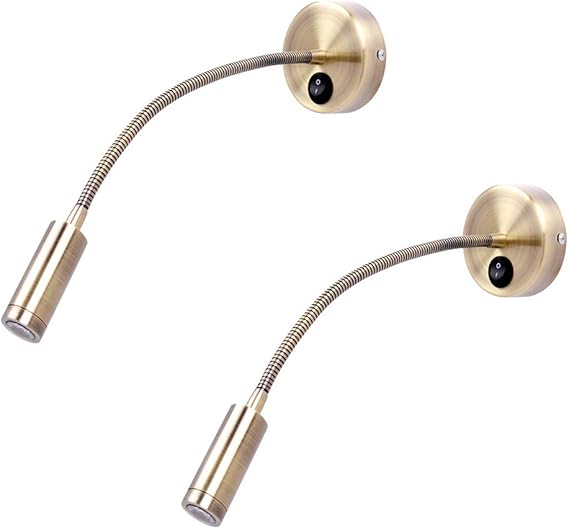 Flexible Wall Reading Lamp Bedside Reading Light, Minimalist LED Bed