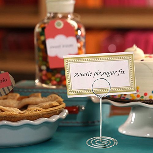 LINPOZONE Circle Table Number Holders for Weddings (24 Pack), 3.5" Place Card Holders for Restaurants, Party, Dinners and Event