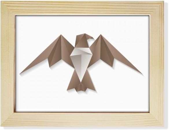 Amazon Co Jp Diythinker 幾何学的な抽象的イーグル折り紙パターン デスクトップフォトフレーム 写真アート装飾絵画 6x8インチ ホーム キッチン