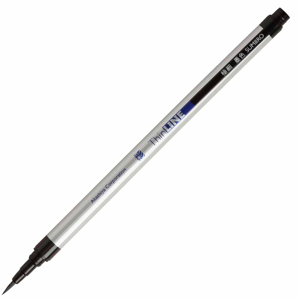 Akashiya Aya Calligraphy Brush Pen Ultra Fine Writing Black Ink TL300-01 from Japan