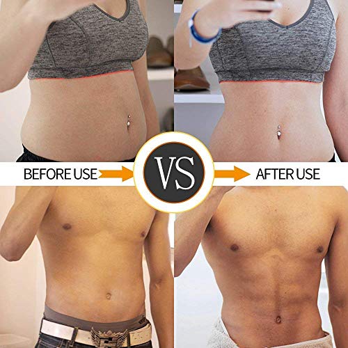BLUE LOVE ABS Stimulator Muscle Toner Abdominal Toning Belt Workouts Portable EMS Training Home Office Fitness Equipment for Abdomen/Arm/Leg Training(USB Charging) - Thumbnail 3