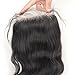 Vogue Queen Body Wave 5x5 Lace Closure Virgin Brazilian Human Hair Lace Pieces with Baby Hair Natural Color 18 inches
