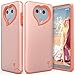 LG G6 Case, Vena [vLove] Heart Shape | Dual Layer Protection, Hybrid Bumper Cover Case for LG G6 - Rose Gold / Coral Pink