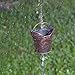 Iron Butterfly Decorative Rain Chain for Gutters | Unique Downspout Extension Home Décor | Rainwater Diverter with Rain Collector Cups is an Excellent Gift Idea for Housewarming, Birthday