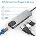 Tuwejia USB C Hub Multiport Adapter with 4kHDMI Output, 1000M RJ45 Gigabit Ethernet, 2USB3.0 Ports,60W Power Delivery, 5-in-1 USB C Network Adapter for MacBook Pro & Type C Windows Laptops