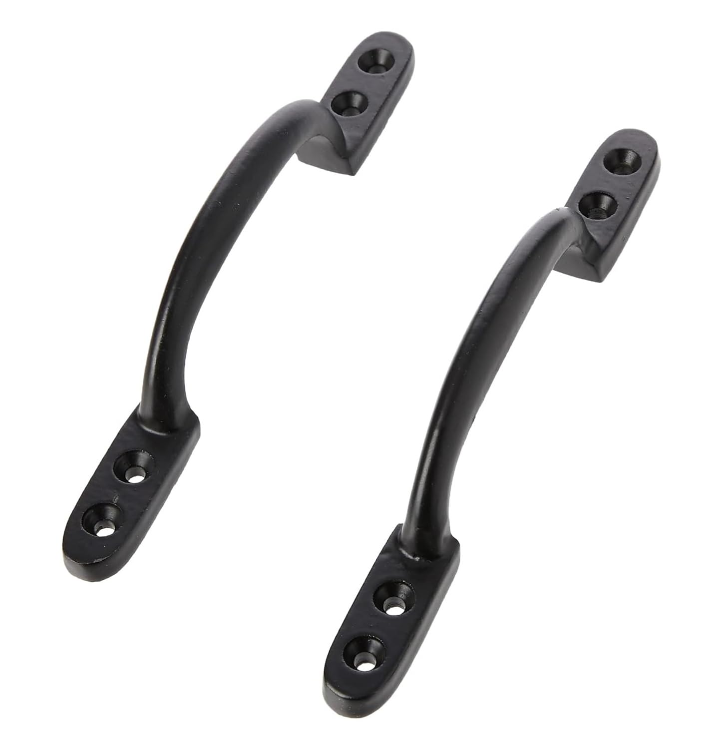 Merriway® BH00060 Hotbed D Steel Handle, 150 mm (6 inch) Black Japanned - Pack of 2 Pieces