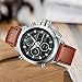 MEGALITH Mens Sports Watches Men Military Waterproof Big Face Analog Digital Designer Brown Leather Wrist Watch