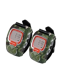 VECTORCOM   Reloj de pulsera digital portátil Walkie Talkie con radio de dos vías, para deportes al aire libre, senderismo