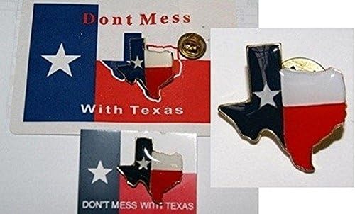 Wholesale Lof of 6 Texas TX State Map Lonestar Hat Bike Lapel Pin