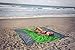 Sand Free Compact Outdoor Beach / Picnic Blanket- Huge-9’ x 10’ For 7 Adults- Best Mat For Festivals & Hiking-Very Soft & Quick Drying Ripstop Nylon- 5 Weightable Pockets + 4 Anchor Loops & Stakes