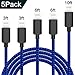 TNSO MFi Certified iPhone Charger Lightning Cable 5 Pack [3/3/6/6/10FT] Extra Long Nylon Braided USB Charging & Syncing Cord Compatible iPhone Xs/Max/XR/X/8/8Plus/7/7Plus/6S/6S Plus/SE/iPad/Nan More