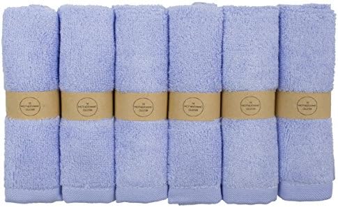 The Motherhood Collection 6 ULTRA SOFT Baby Bath Washcloths, 100% Natural Bamboo Towels, Perfect for Sensitive Baby Skin, 6 Pack 10"x10" (Purple)