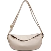 KJDFHNB Shoulder Bags for Women Vegan Leather Purse Trendy Crossbody Bag Dumpling Purses Tote Handbags with Zip