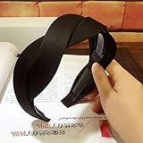 Yaheeda Women Hair Band Hair Accessory,Handcraft Wave Shape Solid Headband for Women and Girls,Black