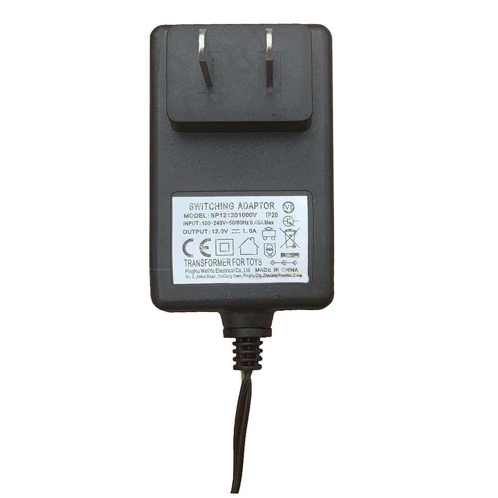 12V Charger for Kids Ride On Car, 12 Volt Battery Charger for Kid Trax Dynacraft Wrangler SUV Ride-Ons Accessories